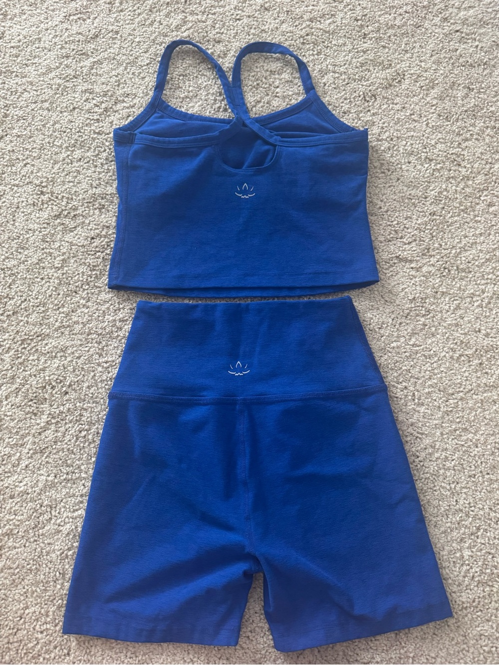 Beyond Yoga Crop Tank and Biker Shorts Set - Picture 2 of 5